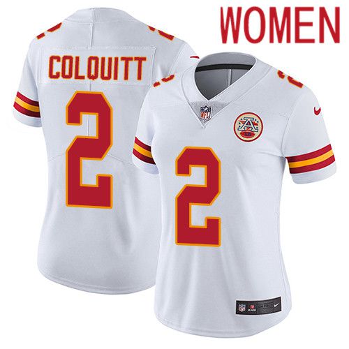 Women Kansas City Chiefs #2 Dicaprio Bootle Nike White Vapor Limited NFL Jersey